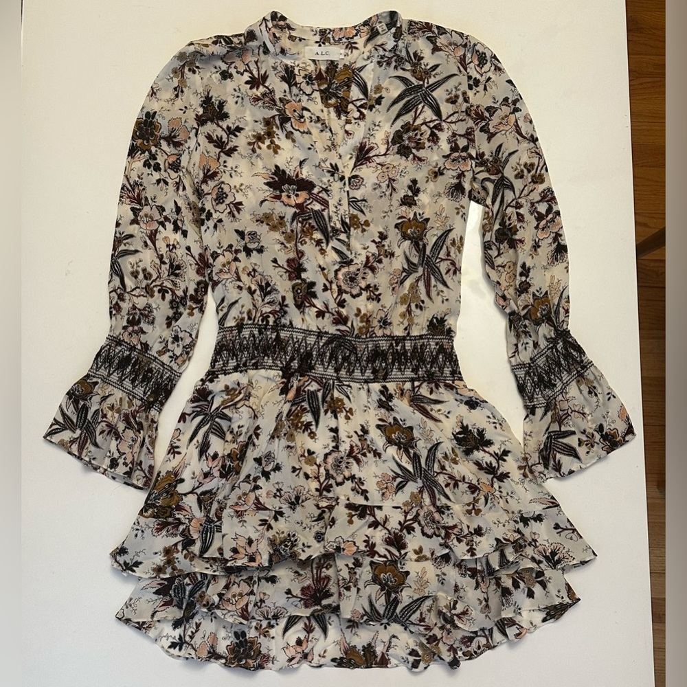 A.L.C. Multicolor Floral Button-Down Dress